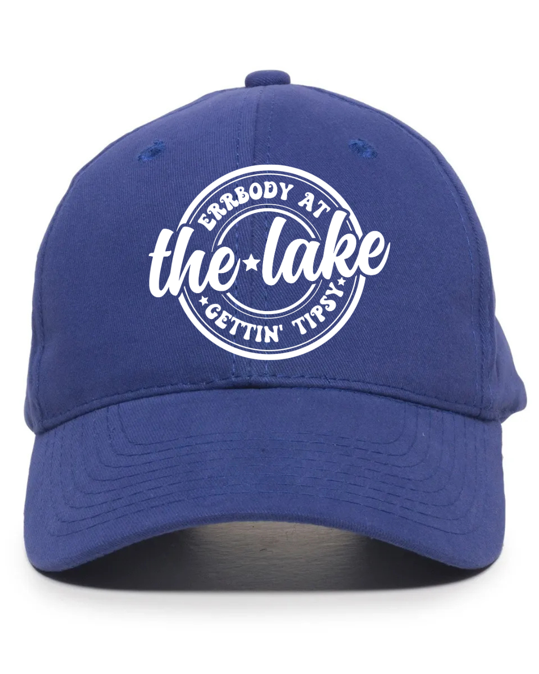 Errbody at the Lake Gettin' Tipsy blue hat, unstructured, cotton twill, hook & loop tape closure