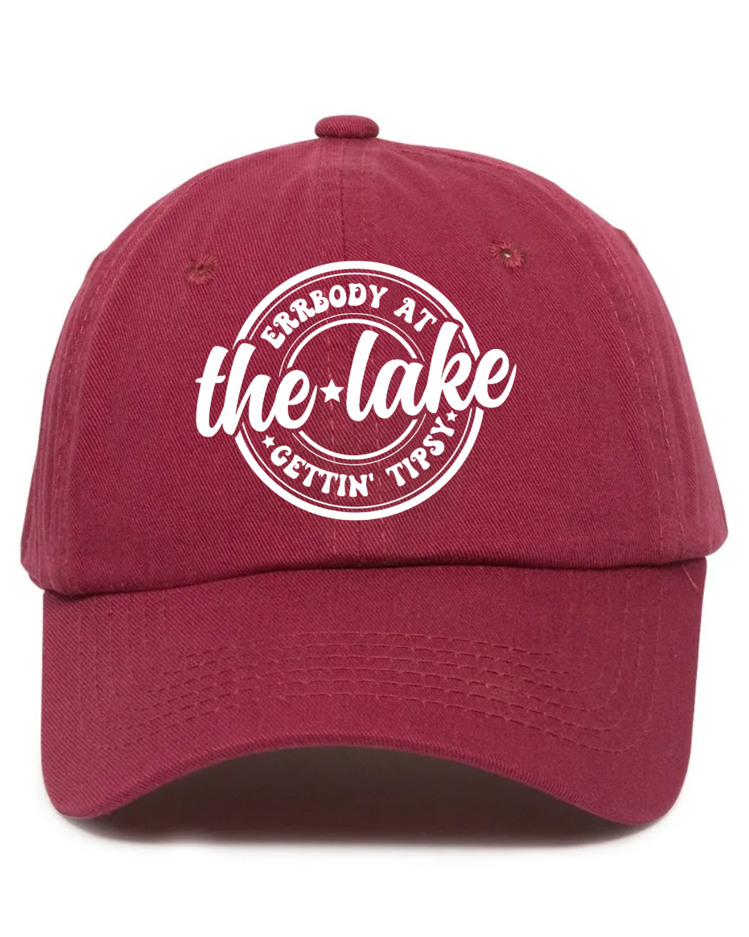 Errbody at the Lake Gettin' Tipsy blue hat, unstructured, cotton twill, hook & loop tape closure
