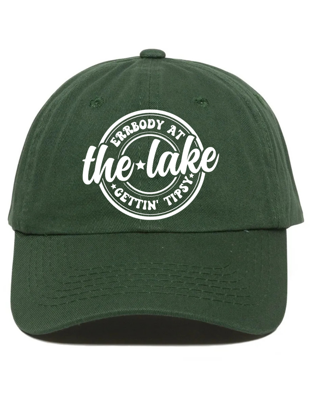 Errbody at the Lake Gettin' Tipsy blue hat, unstructured, cotton twill, hook & loop tape closure