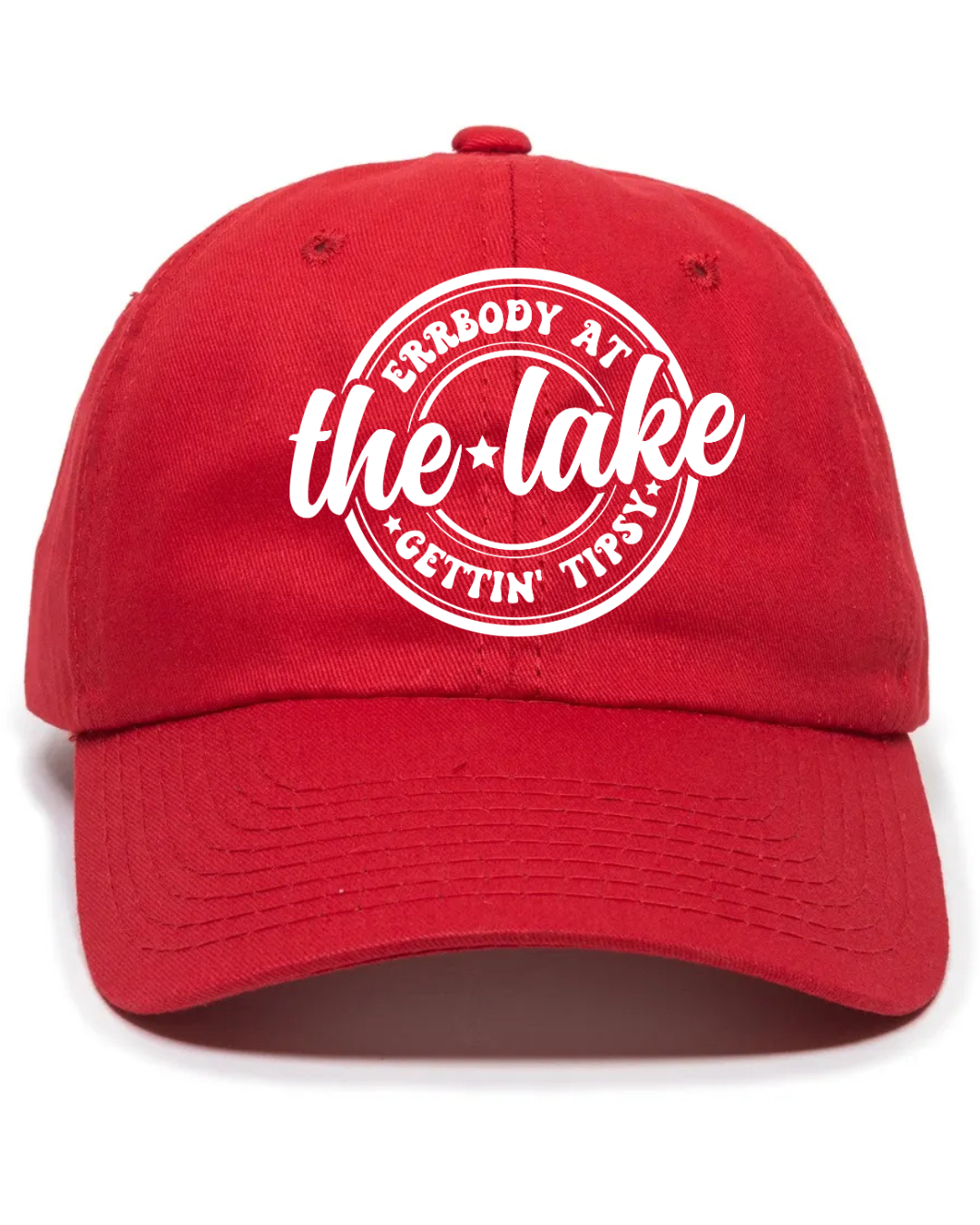 Errbody at the Lake Gettin' Tipsy blue hat, unstructured, cotton twill, hook & loop tape closure